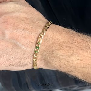8” 18k Rose Gold Plated Curb Chain Bracelet